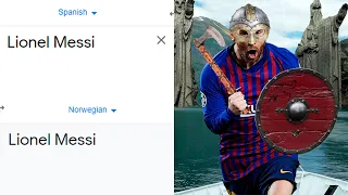 Lionel Messi in different languages meme