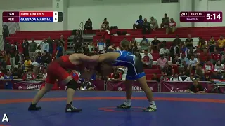 BRONZE FS - 79 kg: S. DAYE FINLEY (CAN) v. M. QUESADA MART (PER)