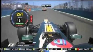 F1 2012 European GP Petrov Onboard Overtakes Massa [HD] Engine Sounds