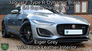 Jaguar F-Type R-Dynamic Black 5.0 Supercharged V8 registered March 2022 (22) finished in Eiger Grey