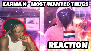 AMERICAN REACTS TO DUTCH DRILL RAP! (KSB) Karma K - Most Wanted Thugs (Prod. SosaMillz)