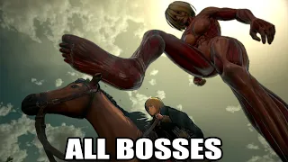 Attack on Titan: Wings of Freedom - All Bosses / Titans (With Cutscenes) HD 1080p60 PC