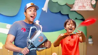 Mark Rober vs. Ryan Frisbee Challenge - CrunchLabs Cup