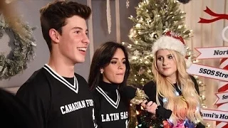 Shawn Mendes & Camila Cabello exchange Christmas gifts w/ Meghan Trainor