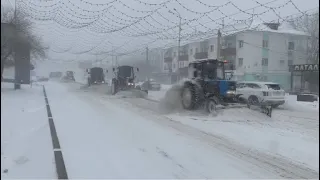 Небывалый снегопад обрушился на Атырау