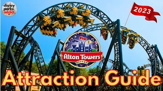 Alton Towers ATTRACTION GUIDE - All Rides & Shows - 2023 - UK