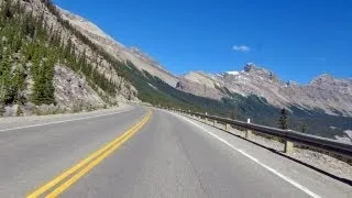 Lake Louise to Jasper. Icefields Parkway motorcycle ride