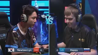 Lyn (O) vs Happy (UD) WarCraft Gold League Summer 2019 (Miker) MUST SEE