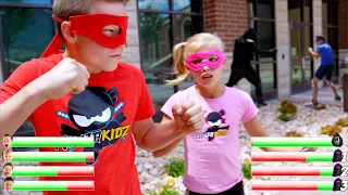 Ninja Kidz Battle with Health bars!