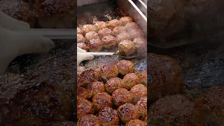 korean style hamburger steak - tteokgalbi / korean street food