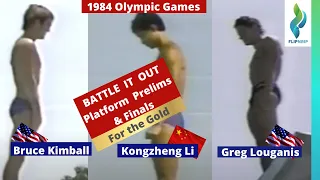 1984 Greg Louganis Kongzheng (KZ) Bruce Kimball - Battle it out Platform Diving Olympics