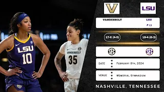 Vanderbilt vs No. 13 LSU | SEC | 2.8.24
