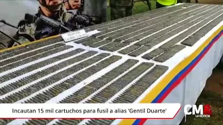 Incautan 15 mil cartuchos para fusil a alias ‘Gentil Duarte’