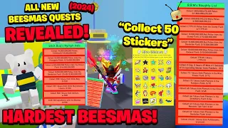 ALL NEW BEESMAS QUESTS REVEALED EARLY! HARDEST BEESMAS YET... (Bee Swarm Simulator)