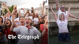 Lionesses win Euro 2022: Fans erupt at Trafalgar Square as England win first Women's Euros