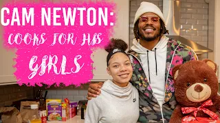 Cam Newton Cooking for his Girls