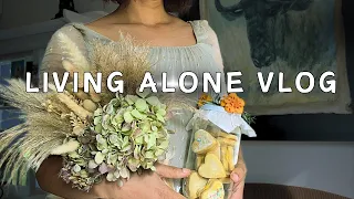 Living alone vlog 🌿 gifts from a stranger, long work hours, baking