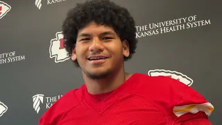 Chiefs OT Kingsley Suamataia Rookie Minicamp Press Conference, May 5, 2024