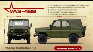 #DeaGostini #УАЗ469 Сборка модели Part 1. Выпуски № 1-2-3 Scale 1/8