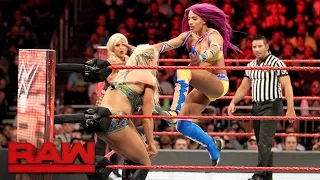 Bayley, Sasha Banks & Dana Brooke vs.  Charlotte Flair, Nia Jax & Emma: Raw, April 3, 2017