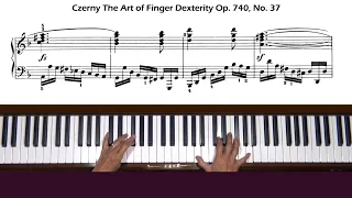 Czerny Art of Finger Dexterity Op. 740, No. 37 Piano Tutorial SPED