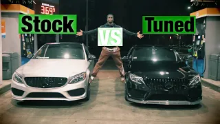 How much faster can a stage 1+ Tune make a c43amg : Stock vs Tuned