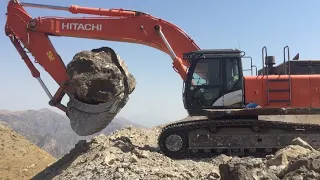 #hitachi 490#söküm çalışması #17 metre palye indirme#yol yapım işleri