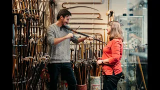 Inside the antique cane shop of Paris