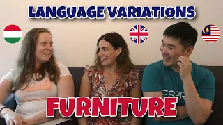 Language Variations - Furniture | English, Hungarian & Malay