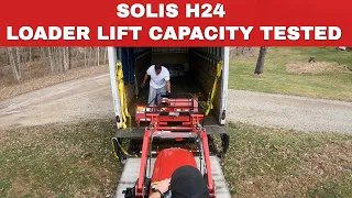 SOLIS H24 LOADER LIFT CAPACITY PUT TO THE TEST OFFLOADING NEW SOLIS BRANDED ATTACHMENTS