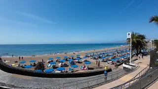 BEAUTIFUL SUNNY DAY WALK PUERTO DEL CARMEN LANZAROTE SPAIN ☀️🌴🇮🇨🇪🇦