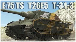 E 75 TS, T26E5 & T-34-3 • WoT Blitz Gameplay