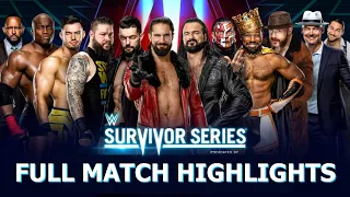 Men’s match Team Raw vs Team SmackDown WWE Survivor Series Elimination Match November 2021