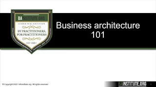 Business Architecture 101 Short Preview