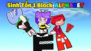 NABEE EM BÉ ONG THỬ THÁCH SINH TỒN 1 BLOCK ALPHABET TRONG MINECRAFT*NABEE 1 BLOCK ALPHABET 👶🅰️🤣