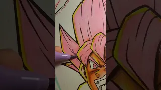 Drawing Super Saiyan God Goku #shorts #drawing #art #dbz