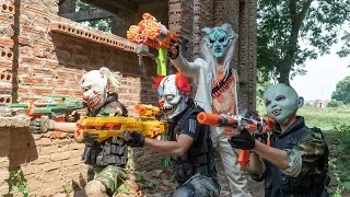 GUGU Nerf War : Alliance Justice CID Dragon Nerf Guns Fight Criminal Group SKMAN Mask Danger