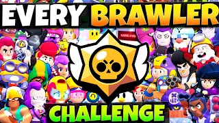 Playing All 37 BRAWLERS in ONE VIDEO Challenge! Can We Win EVERY Game?!