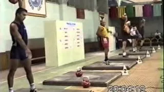 Championship of Russia 2002 75kg Snatch Bibikov vs Sobolev