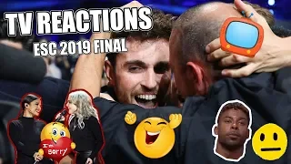 just some commentators reactions from esc 2019 final (a few 12s, winning moment and 0 points)