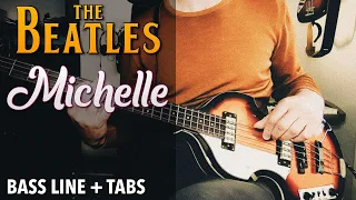 The Beatles - Michelle /// BASS LINE [Play Along Tabs]