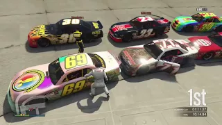 GTA5 NASCAR racing league season 2 race 4 (sandy motorspeeday)