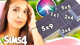 SIRI choisit la TAILLE des pièces de la MAISON *challenge sims 4*