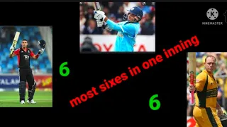 Who has hit most sixes in an innings in Test match