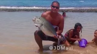 Hawaii Fishing w/ 3DMaui- Baitcast- episode 1- 14# 'Omilu