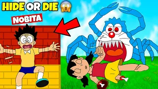 Monster Hide or Die Challenge 😱|| Funny Game🤣 || Shinchan and Nobita Game