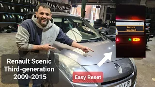 how to reset Service Spanner light on Renault Grand Scenic #servicereset