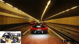 990HP Ferrari 488 Pista On Shutoko Expressway With Traffic - Assetto Corsa