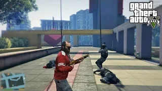 GTA 5 - Trevor's FIVE STAR RAMPAGE At LEGION SQUARE (GTA V Funny Moments)