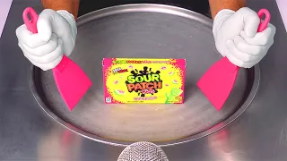 SOUR PATCH Kids - Watermelon | how to make soft & chewy Candy to sweet & sour Ice Cream Rolls | ASMR